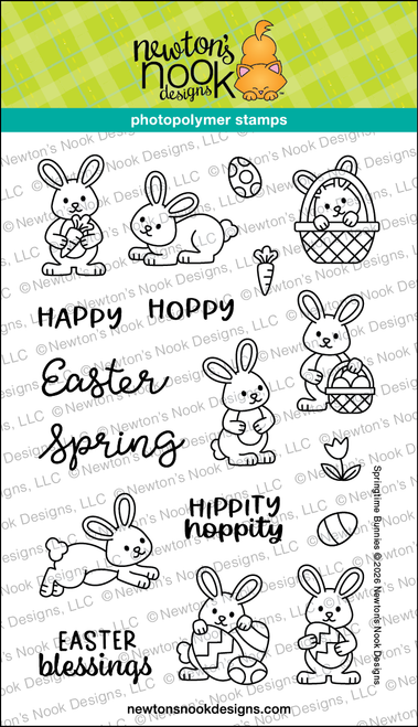 Springtime Bunnies Stamp Set ©2026 Newton's Nook Designs