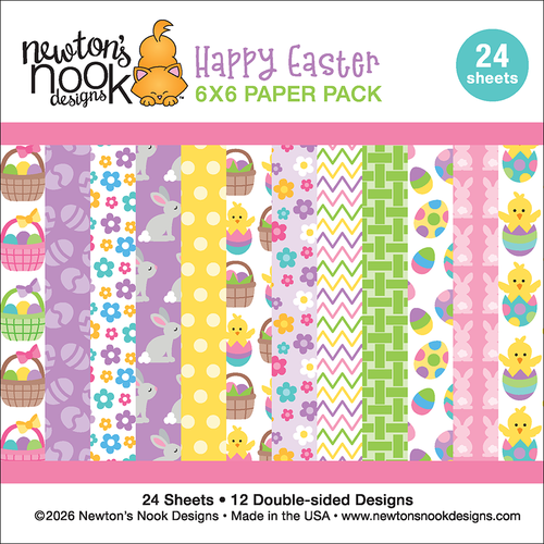 Happy Easter Paper Pack ©2026 Newton's Nook Designs