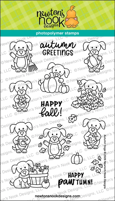 Autumn Dogs Stamp Set ©2026 Newton's Nook Designs