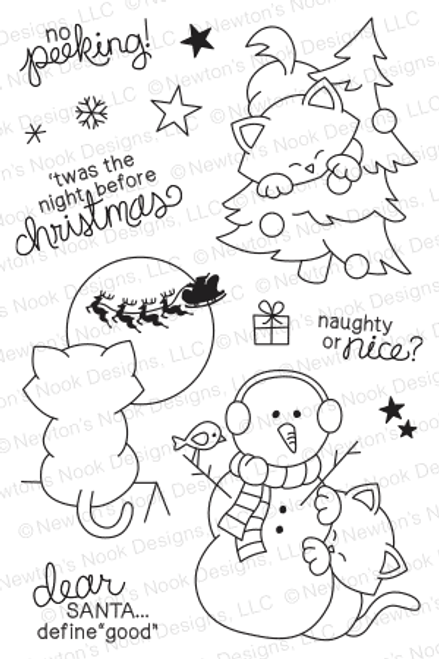 Newton's Curious Christmas Stamp Set ©2014 Newton's Nook Designs