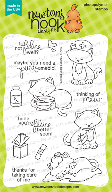 Newton's Sick Day Stamp Set ©2015 Newton's Nook Designs