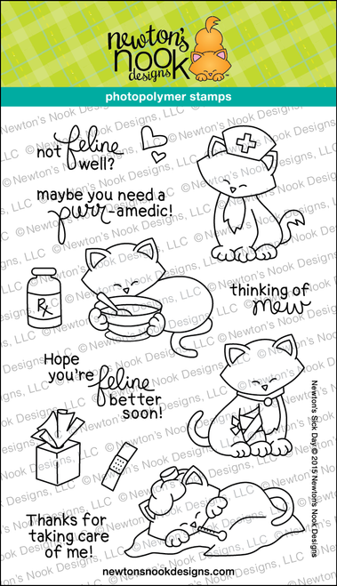 Newton's Sick Day Stamp Set ©2015 Newton's Nook Designs