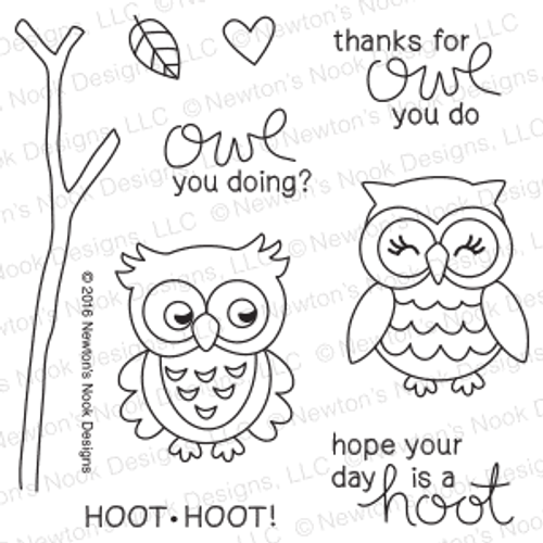 What a Hoot Stamp Set ©2016 Newton's Nook Designs