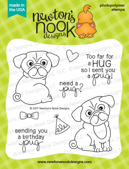 Pug Hugs Stamp Set ©2017 Newton's Nook Designs 