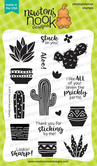  Cultivated Cacti Stamp Set ©2017 Newton's Nook Designs 