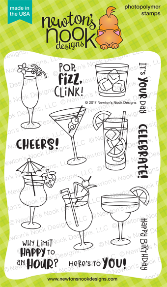 Cocktail Mixer Stamp Set ©2017 Newton's Nook Designs 
