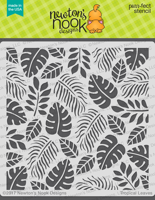 Tropical Leaves Stencil ©2017 Newton's Nook Designs
