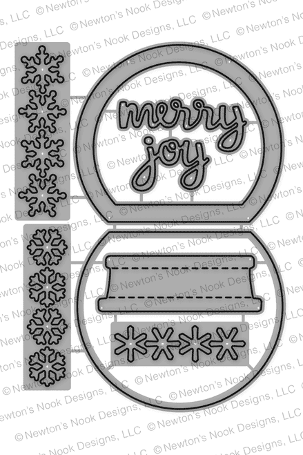 Snow Globe Shaker Die Set  ©2017 Newton's Nook Designs