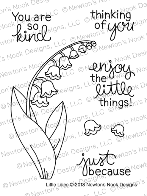 Little Lilies Stamp Set ©2018 Newton's Nook Designs
