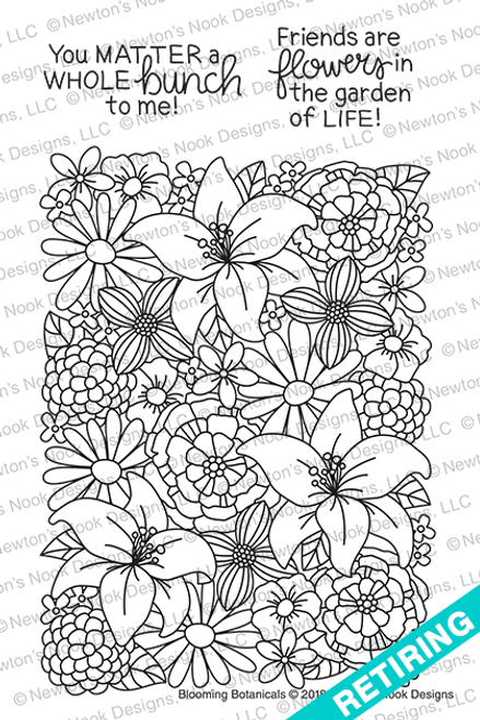 Blooming Botanicals Stamp Set ©2018 Newton's Nook Designs
