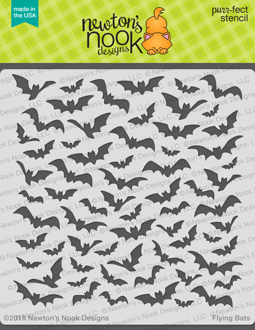 Flying Bats Stencil ©2018 Newton's Nook Designs