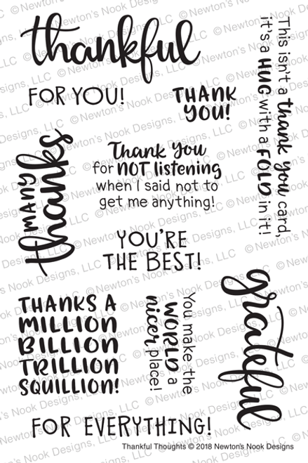 Thankful Thoughts Stamp Set ©2018 Newton's Nook Designs