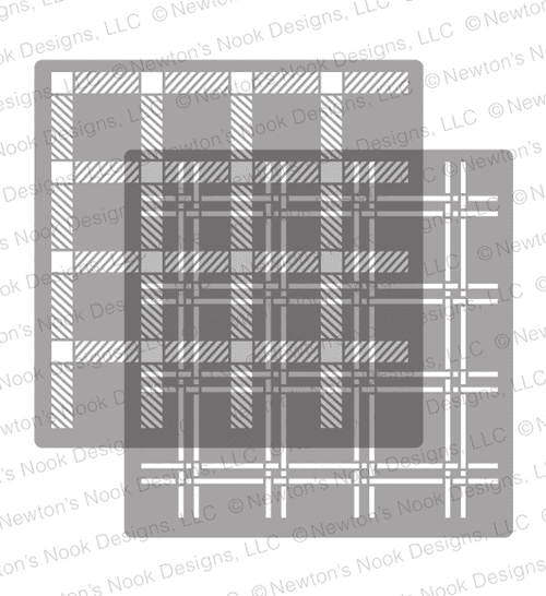 Plaid Stencil Set ©2018 Newton's Nook Designs