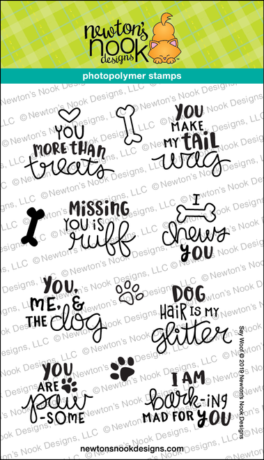Say Woof Stamp Set ©2019 Newton's Nook Designs
