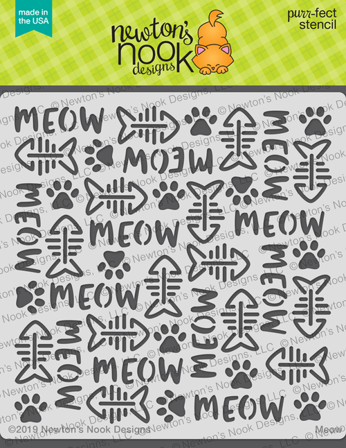 Meow Stencil ©2019 Newton's Nook Designs