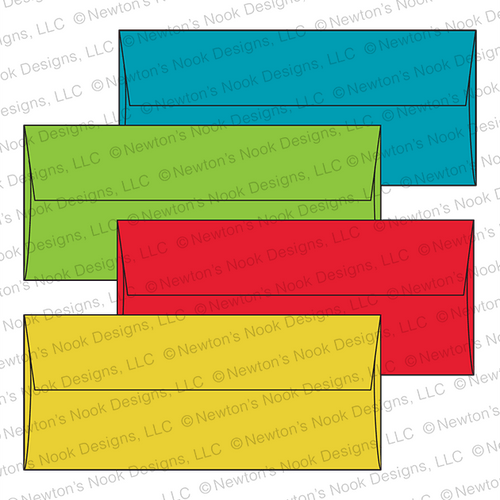#10 Envelope Assortment - Brights by Newton's Nook Designs