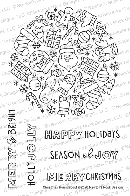 Christmas Roundabout Stamp Set ©2020 Newton's Nook Designs