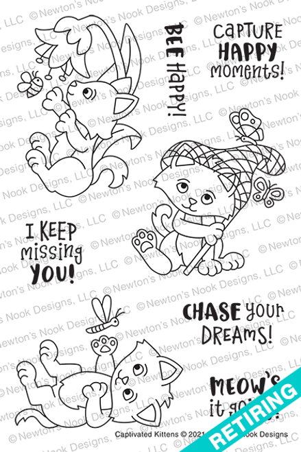 Captivated Kittens Stamp Set ©2021 Newton's Nook Designs
