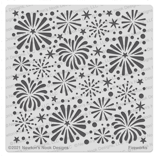 Fireworks Stencil ©2021 Newton's Nook Designs