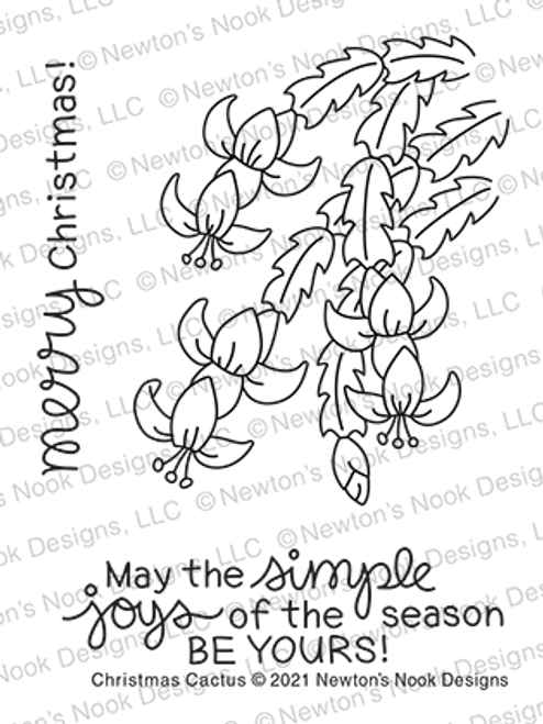 Christmas Cactus Stamp Set ©2021 Newton's Nook Designs