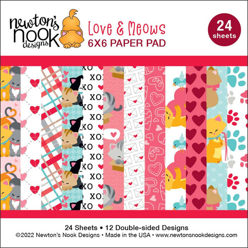 8X8 Authentique Double Sided Cardstock Valentine Paper Pad - Love Notes