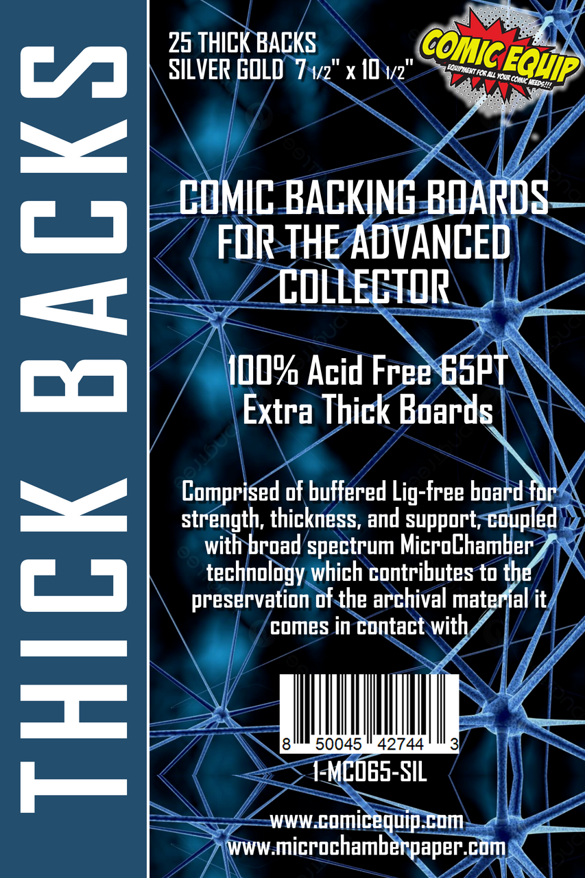 Comic Equip ThickBack Boards For Advanced Collections 