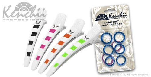 4-pack ENV Silicone Hair Clips & 6-pack Finger Inserts 4-pack ENV Silicone Hair Clips & 6-pack Finger Inserts