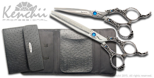 Kenchii Peacock™ | 8.0 Shears Set - 3 Piece - with Case