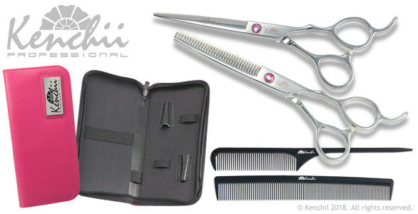 Kenchii Amoré set. Scissors for hair cutting