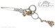 Kenchii Flower-d Japanese steel scissor - back. Scissors for hair cutting