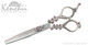 Kenchii Reign® 40-tooth thinner (silver with purple stones). Scissors for hair cutting