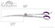 Kenchii Scorpion™ 8.0-inch curved hair shear measurement.