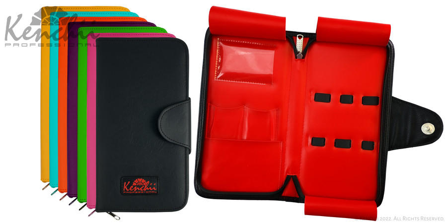 Faux Leather 5-shear Zipper Case - Kenchii Beauty