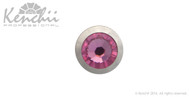 Pink single stone jewel screw.