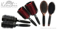 Rapide brushes, ceramic brushes, wood pin brush, boar/nylon brush.