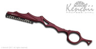 Kenchii maroon Swift Razor and razor blade.