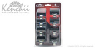 Kenchii Flash™ Clipper Combs 8-pc set includes sizes 0, 1/2, 1, 3/2, 2, 3, 4, and 5.