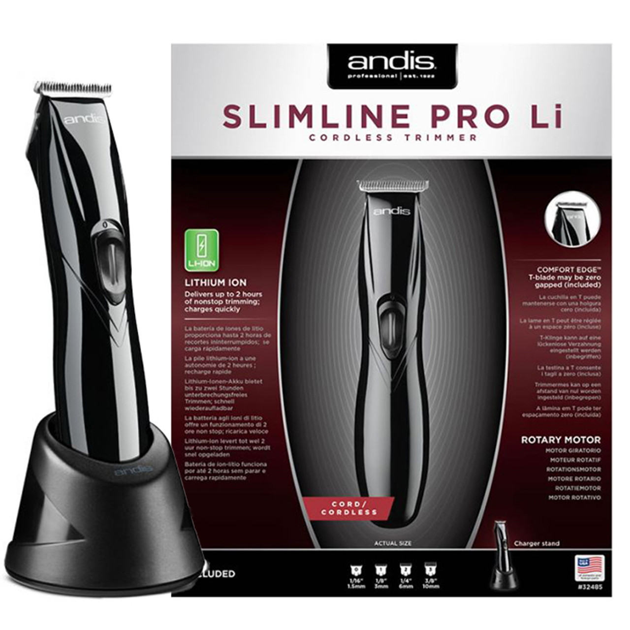 Andis Slimline Pro Li Trimmer- Black - Belleza