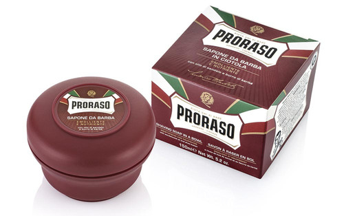 Proraso Shaving Cream in a mug, red nourishing shea butter & sandalwood 150ml
