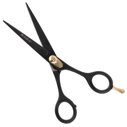 Iceman Blaze 6" Black Straight Scissors