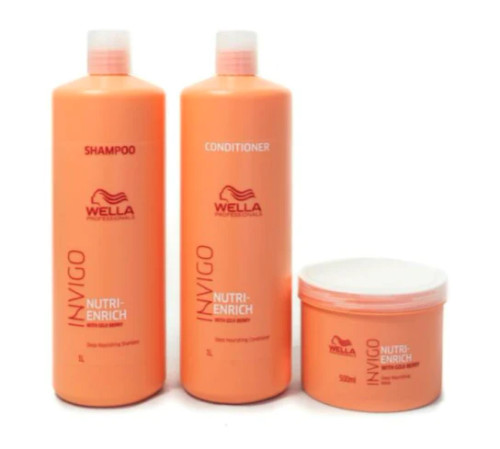 Wella Invigo Nutri-Enrich Shampoo & Conditioner 1 Litre Plus 500ml Mask