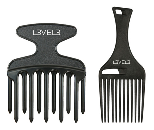 L3VEL3 2 Piece Hair Pick Comb Set