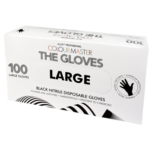 Hi Lift Colour Master The Gloves Large Black Nitrile