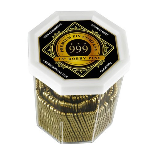 999 Premium Bobby Pins 1 1/2" Gold 250g
