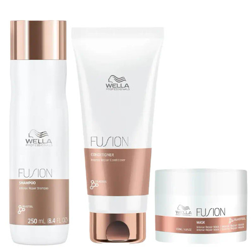 Wella Fusion Intense Repair Shampoo Conditioner Mask Trio Wella Fusion Intense Repair Shampoo Conditioner Mask Trio