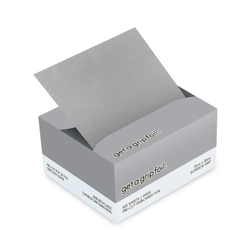 Get A Grip Pre Cut Pop Up 15cm x 30cm Wide Foil 500 Sheets Seriously Silver
