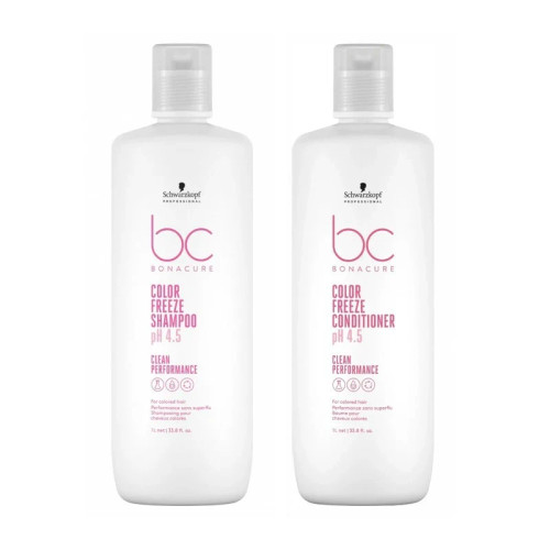 Schwarzkopf Bc Bonacure Clean Performance Ph 4.5 Color Freeze Shampoo & Conditioner 1L Duo
