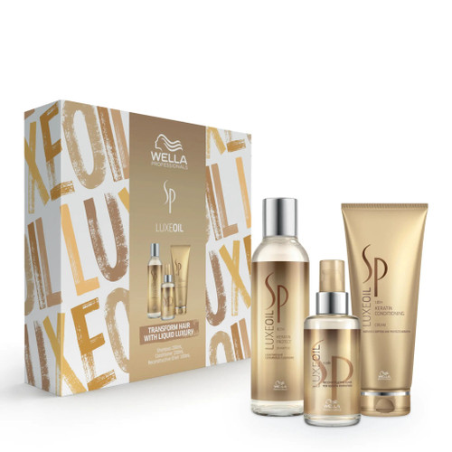 Wella SP LuxeOil Shampoo & Conditioner & Reconstructing Elixir Trio Gift Pack