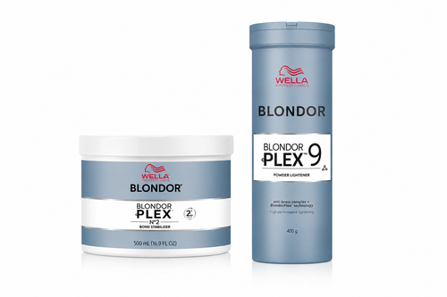 Wella BlondorPlex 9+ 400ml & Blondorplex No.2 Bond Stabiliser 500ml Duo