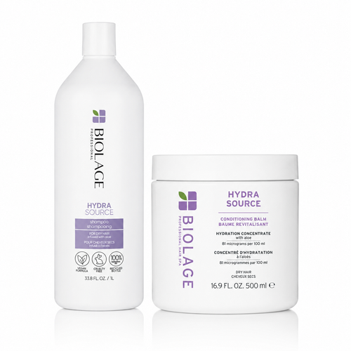 Biolage Hydrasource Shampoo 1 Litre & Conditioning Balm 1 Litre Duo